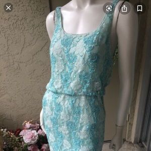 Sequins and lace Alice and Olivia party dress